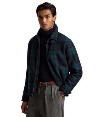 Men's The Langdon Plaid Wool Windbreaker-Style Jacket