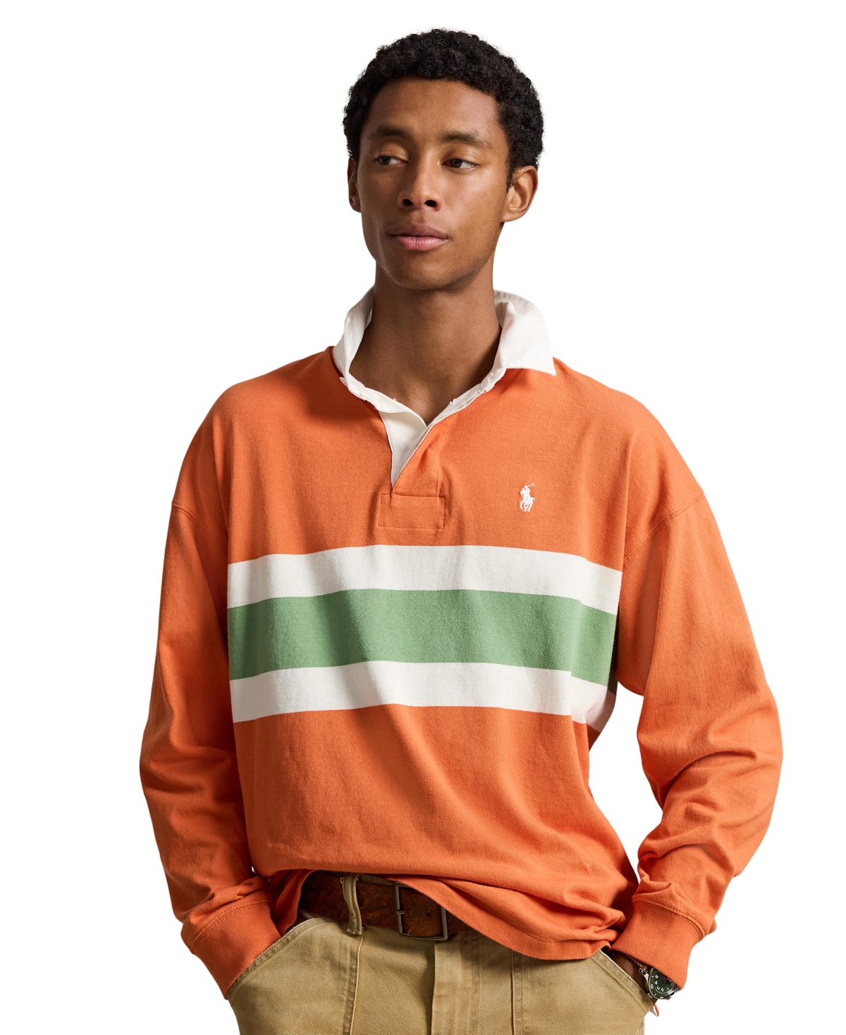 Polo Ralph Lauren Men's Big Fit Striped Rugby Shirt