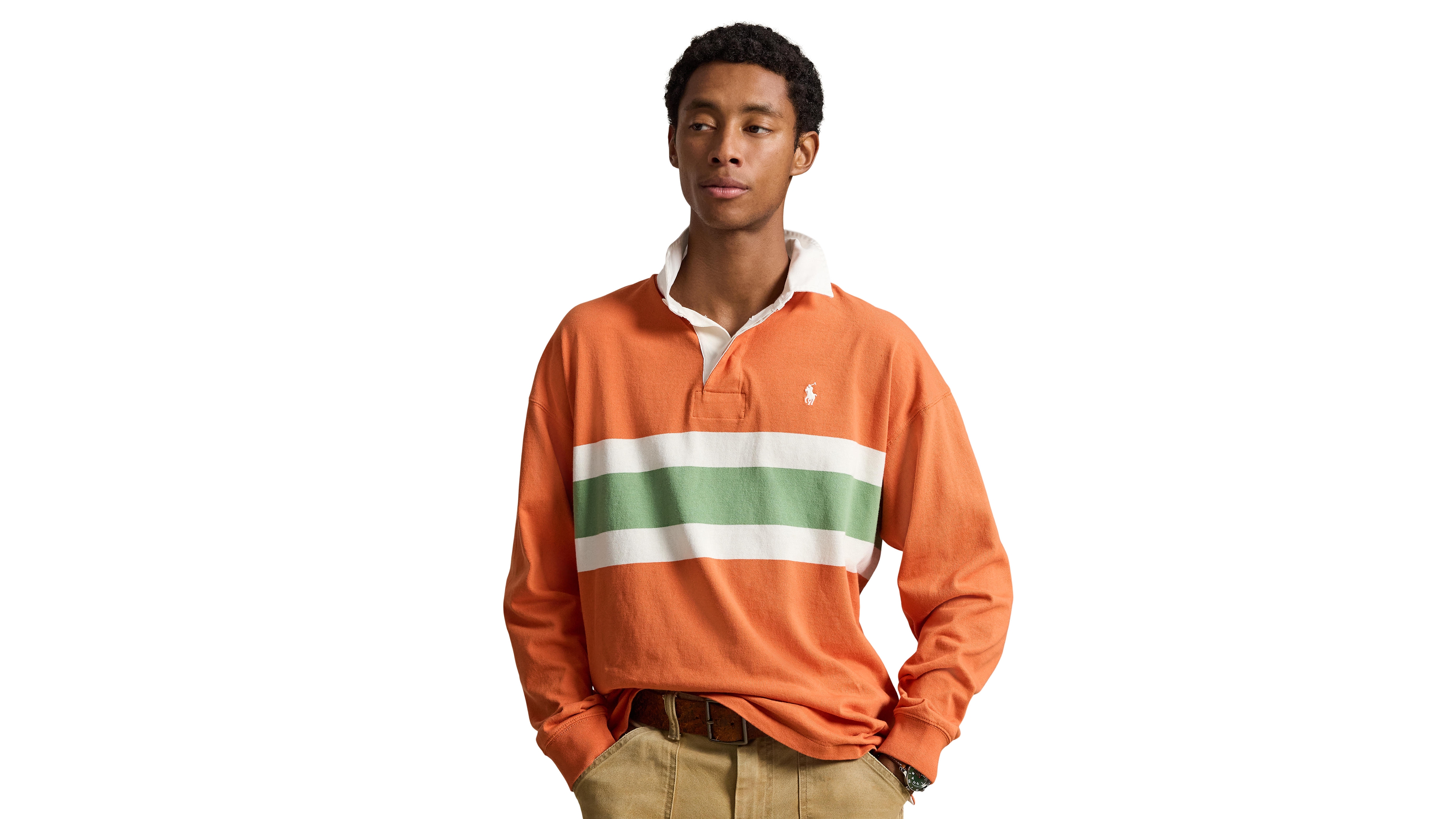 Polo Ralph Lauren Men's Big Fit Striped Rugby Shirt