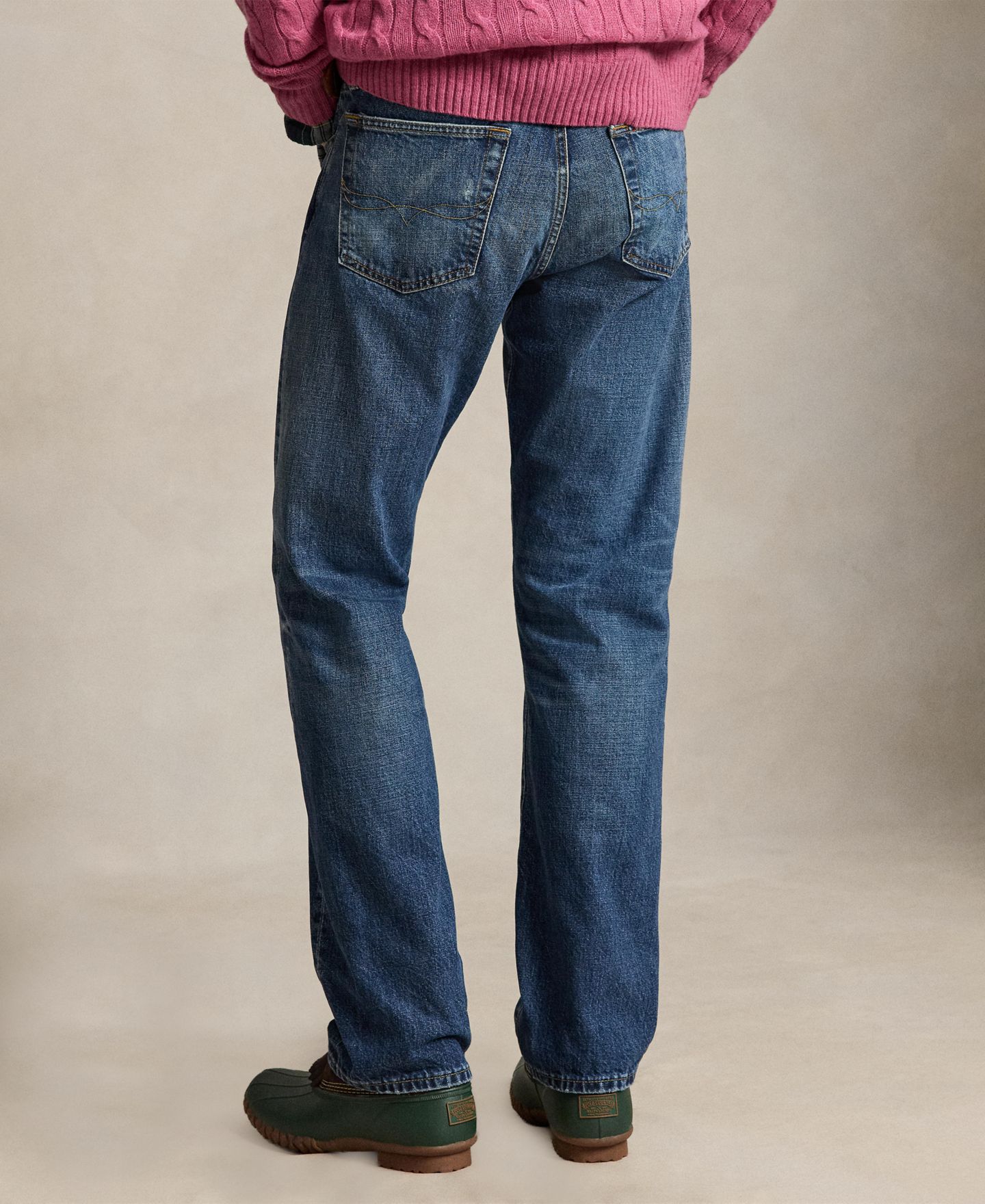 Мужские джинсы Polo Ralph Lauren Hampton Straight-Leg Relaxed Distressed, цвет: Rhinebeck — фото 5