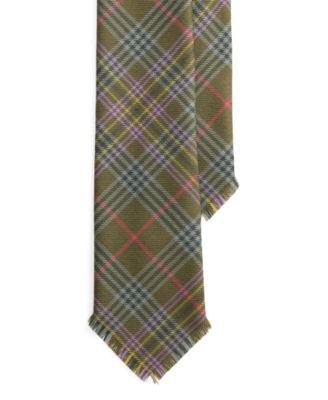 Men's Graduate Tartan Fringe Wool Tie