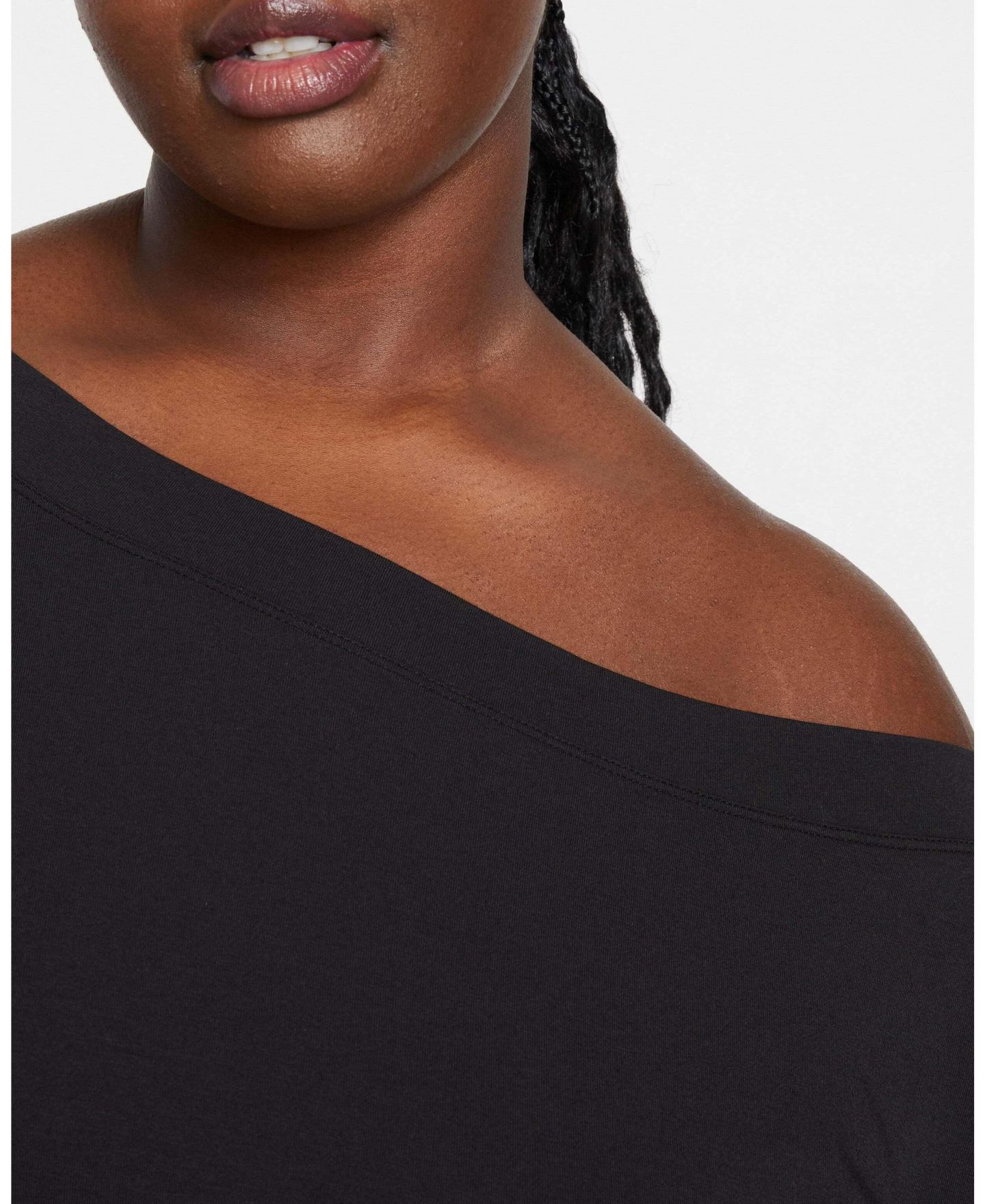Женский топ Universal Standard Plus Size Ultimates Dolci Off-the-Shoulder Long-Sleeve Lounge, цвет: Чёрный — фото 4