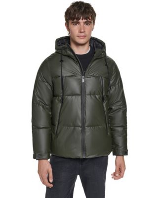 Men's Midweight Hooded Puffer Pockets Jacket