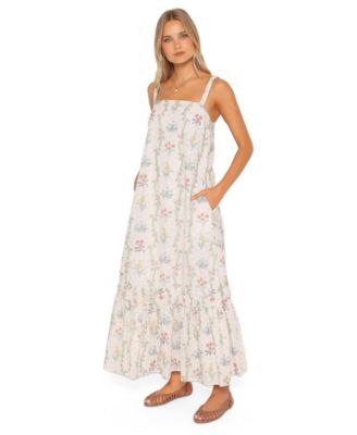 Women's Kaira Square Neck Floral-Print Tiered Maxi Dress