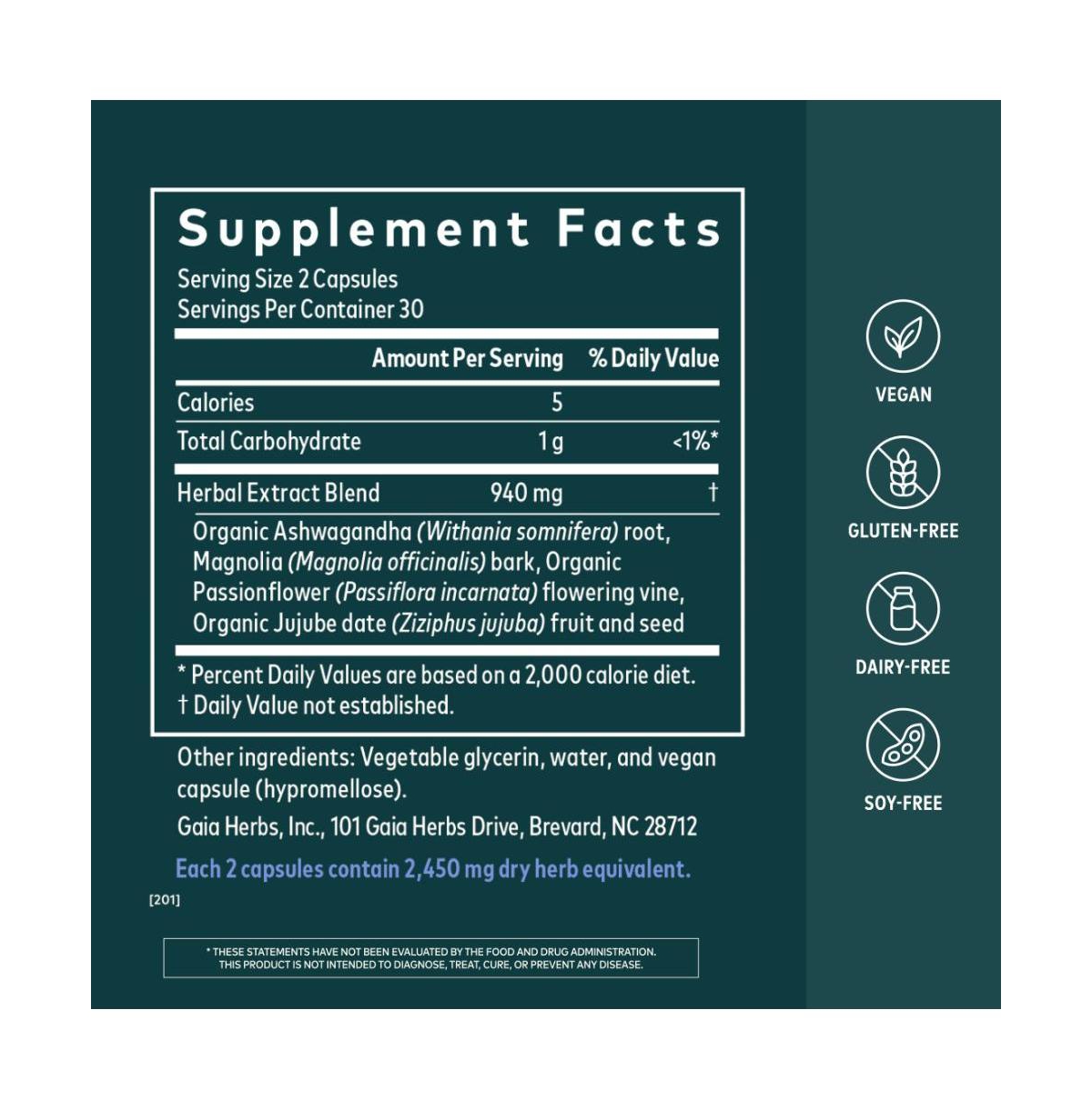 Gaia Herbs SleepThru - Natural Sleep Support Supplement with Organic Ashwagandha Root, Organic Magnolia Bark, Passionflower