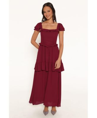 Women's Keani Square Neck Ruffle Maxi Dress
