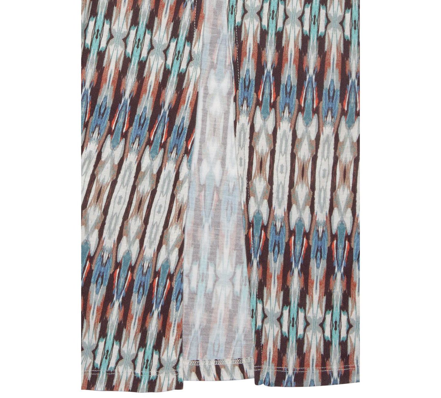 Женское платье Lascana Printed Side-Slit Scoop Neck Maxi, цвет: Разноцветный с принтом — фото 6