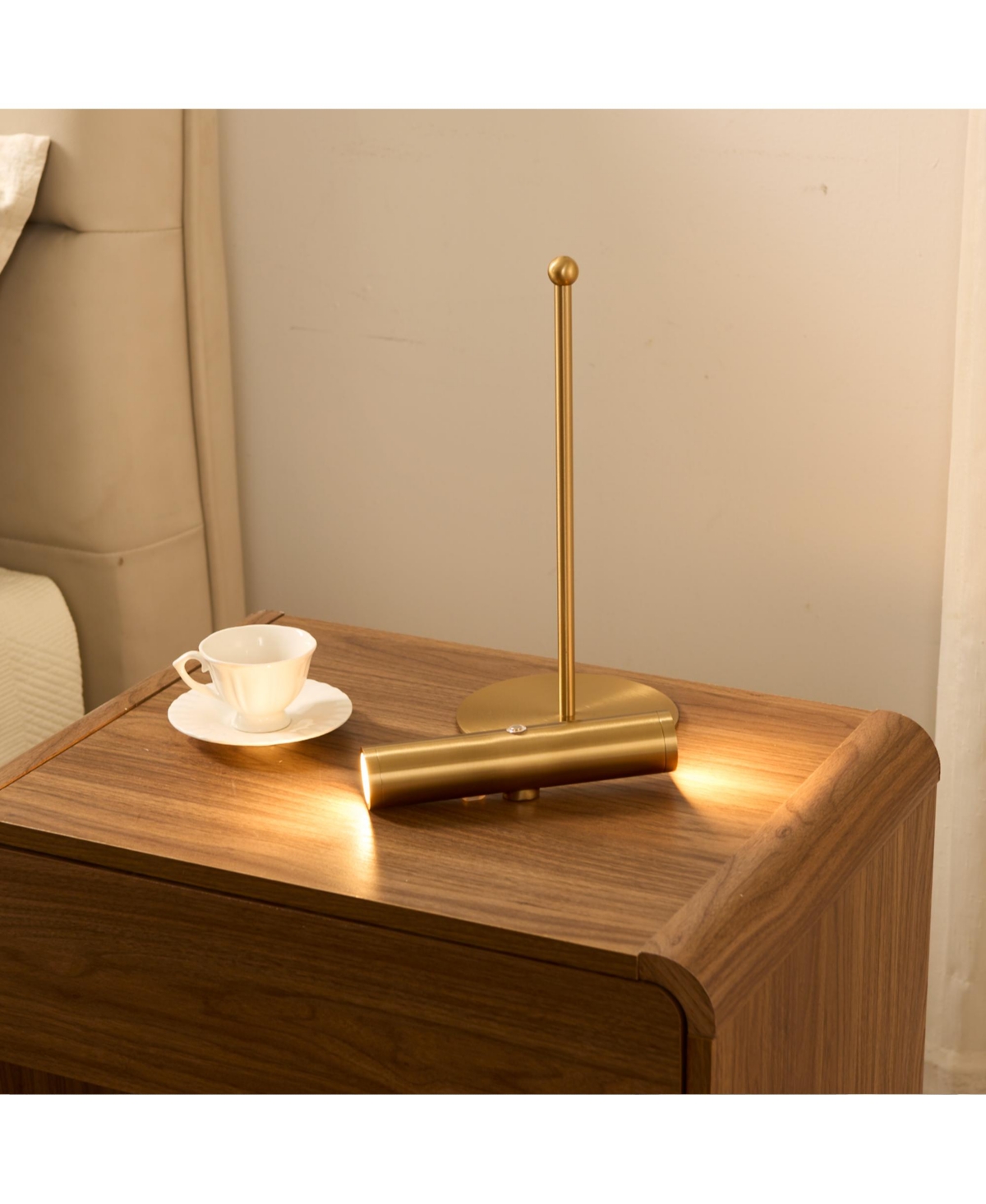 Kings Brand Furniture Cordless Rechargeable Table Lamp with Detachable Magnetic Adjustable Head, Touch Dimmable