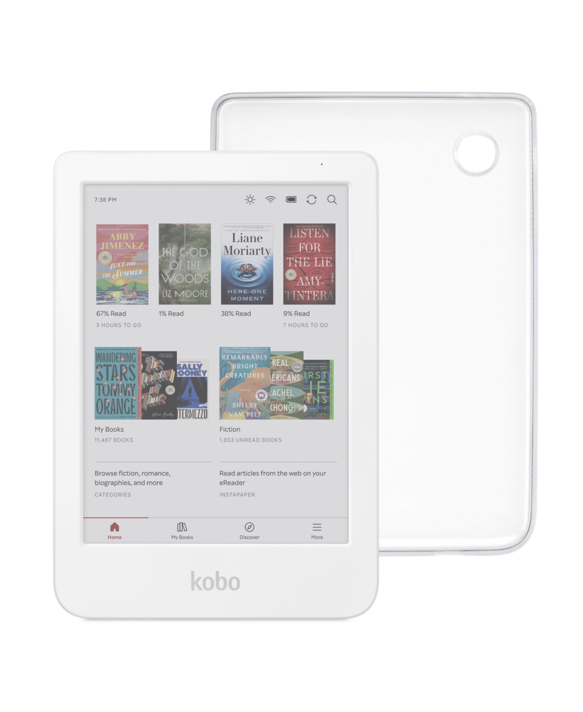Kobo Clara eReader with Clear Case Bundle - Clear