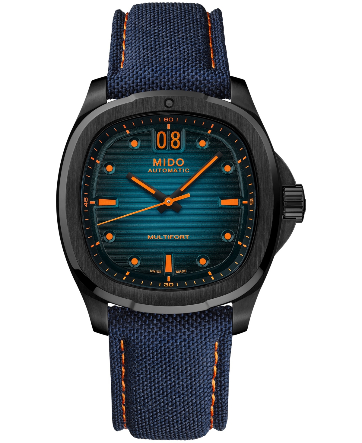 Mido Men's Swiss Automatic Multifort Big Date Water-Resistant Blue-Fabric Watch, 40mm