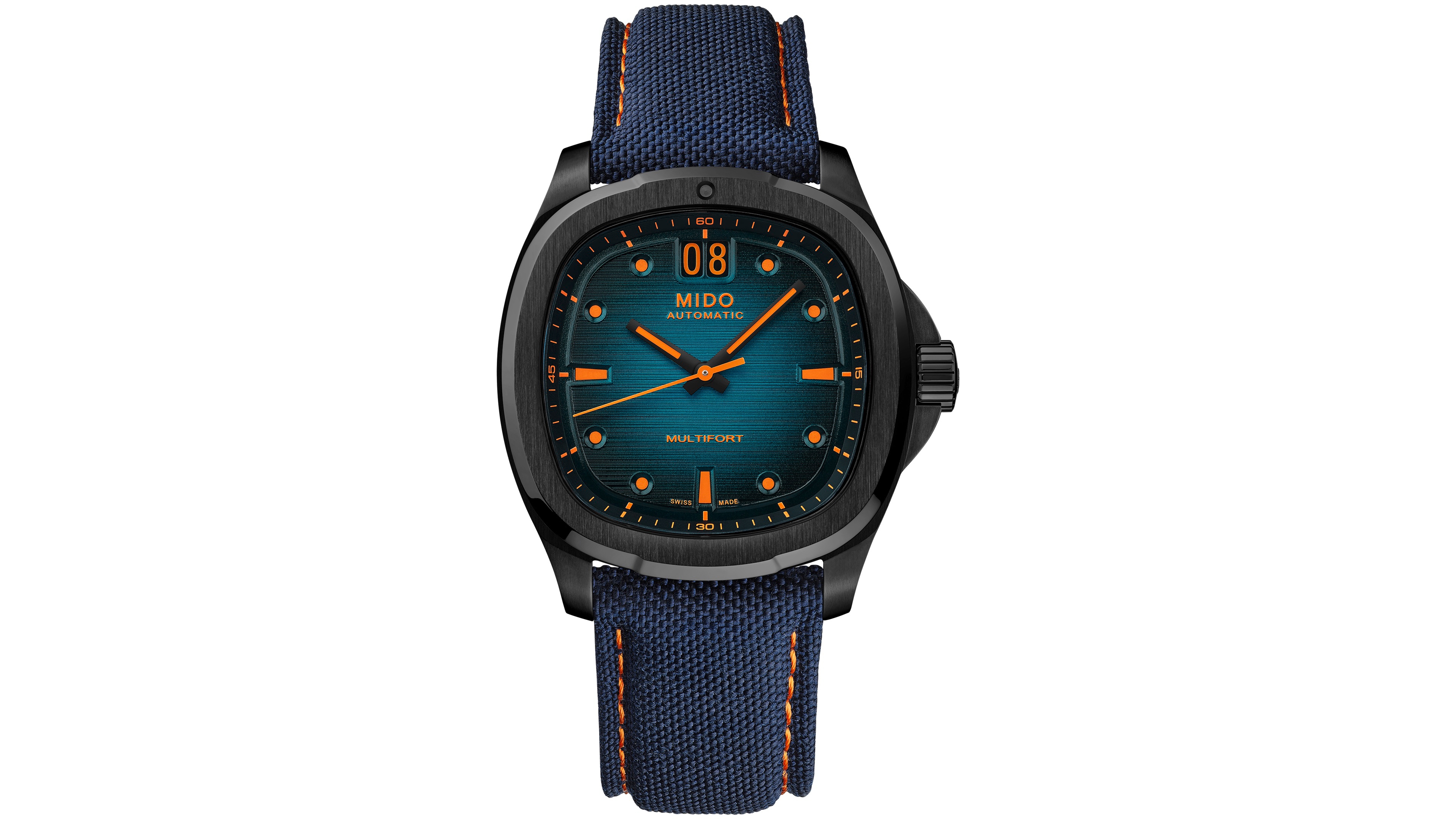 Mido Men's Swiss Automatic Multifort Big Date Water-Resistant Blue-Fabric Watch, 40mm