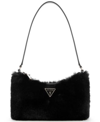 Faux Fur Shimmer Small Shoulder Bag