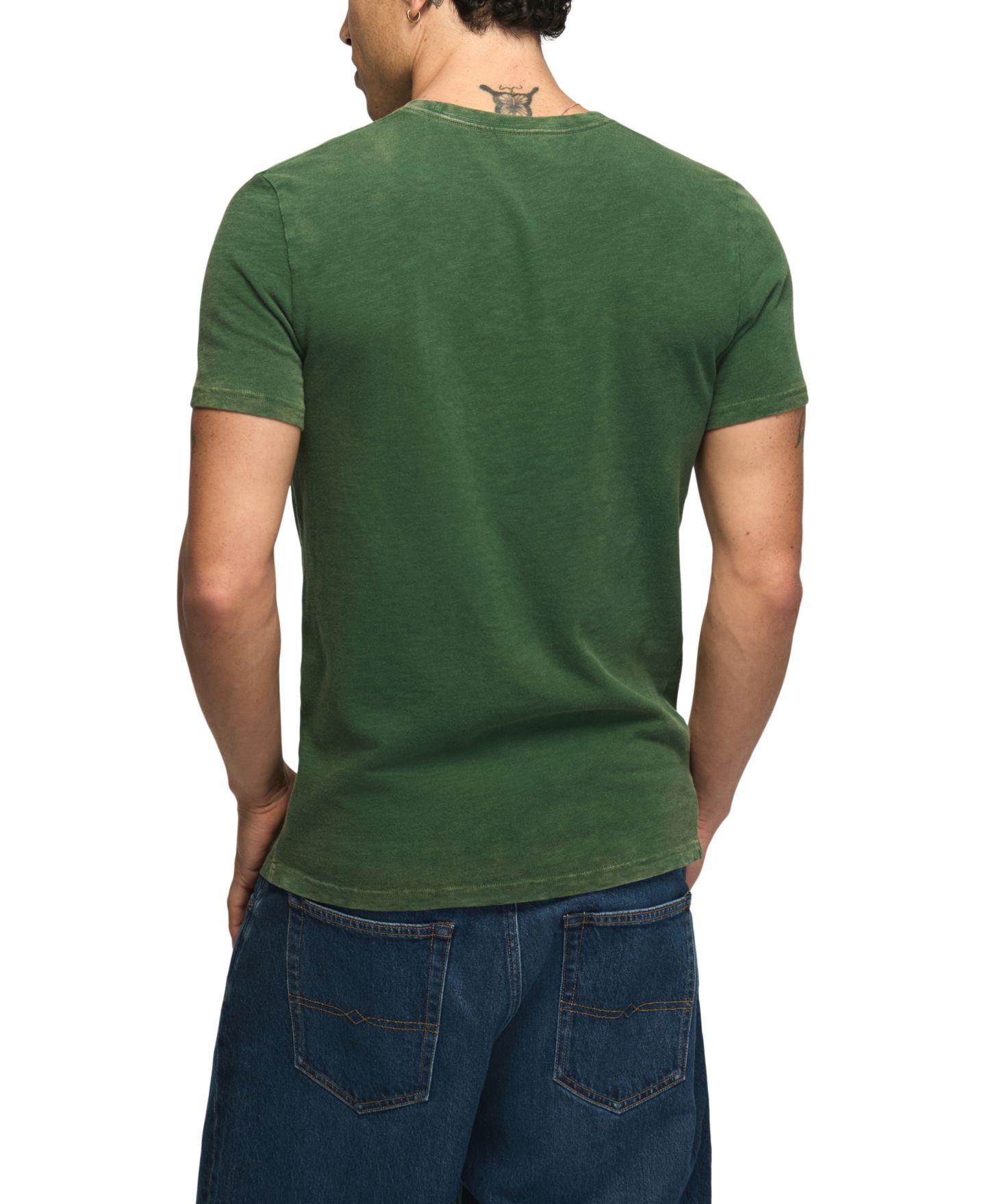 Мужская футболка Lucky Brand Garage Graphic Regular-Fit, цвет: Тёмный зелёный — фото 4