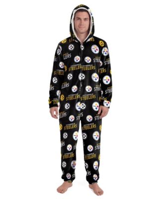 Men's and Women's Pittsburgh Steelers Sidekick Sherpa-Lined Hood Microfleece Union Suit