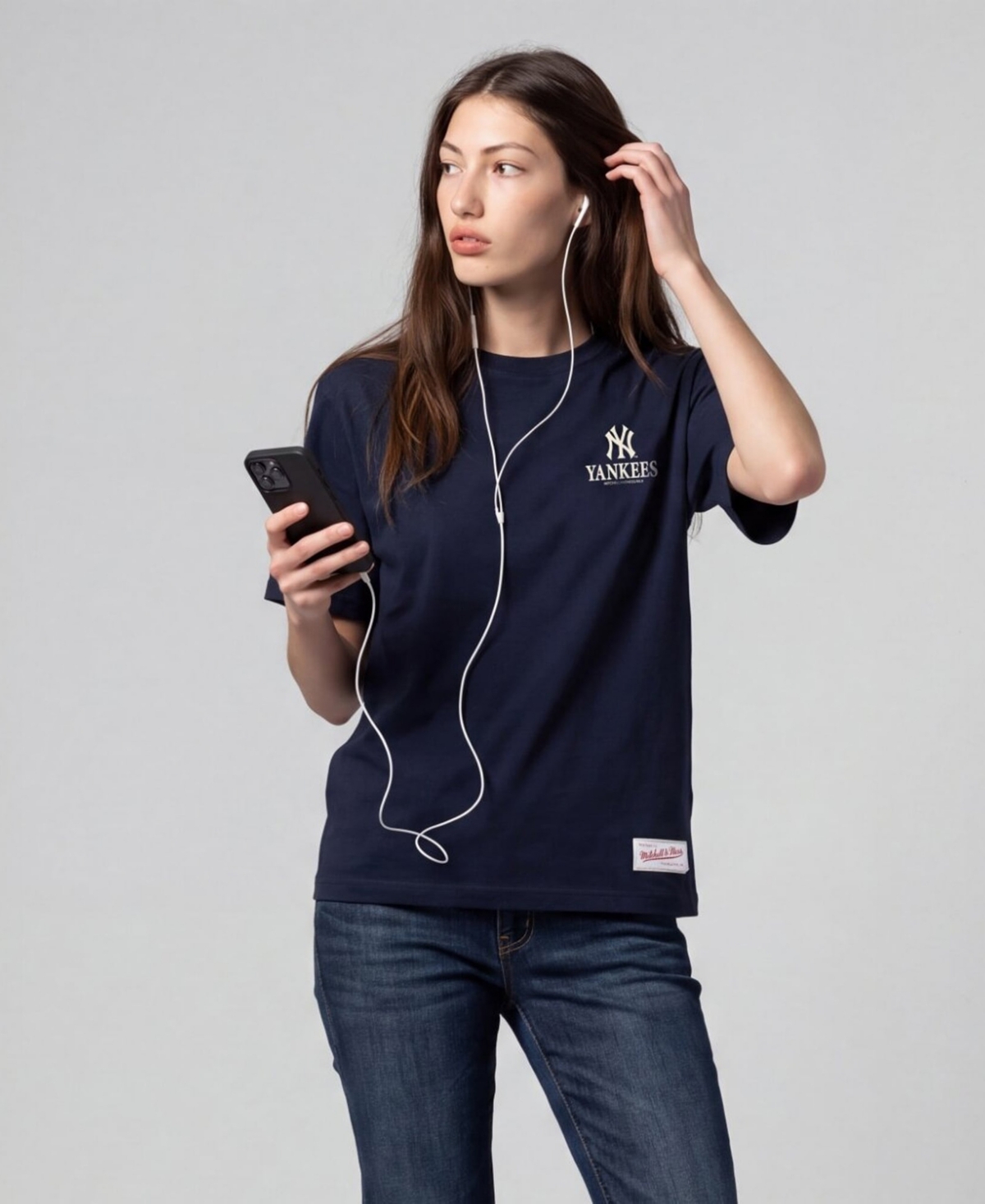 Mitchell & Ness Women's New York Yankees Core Essentials Crewneck Short-Sleeve T-Shirt - Navy