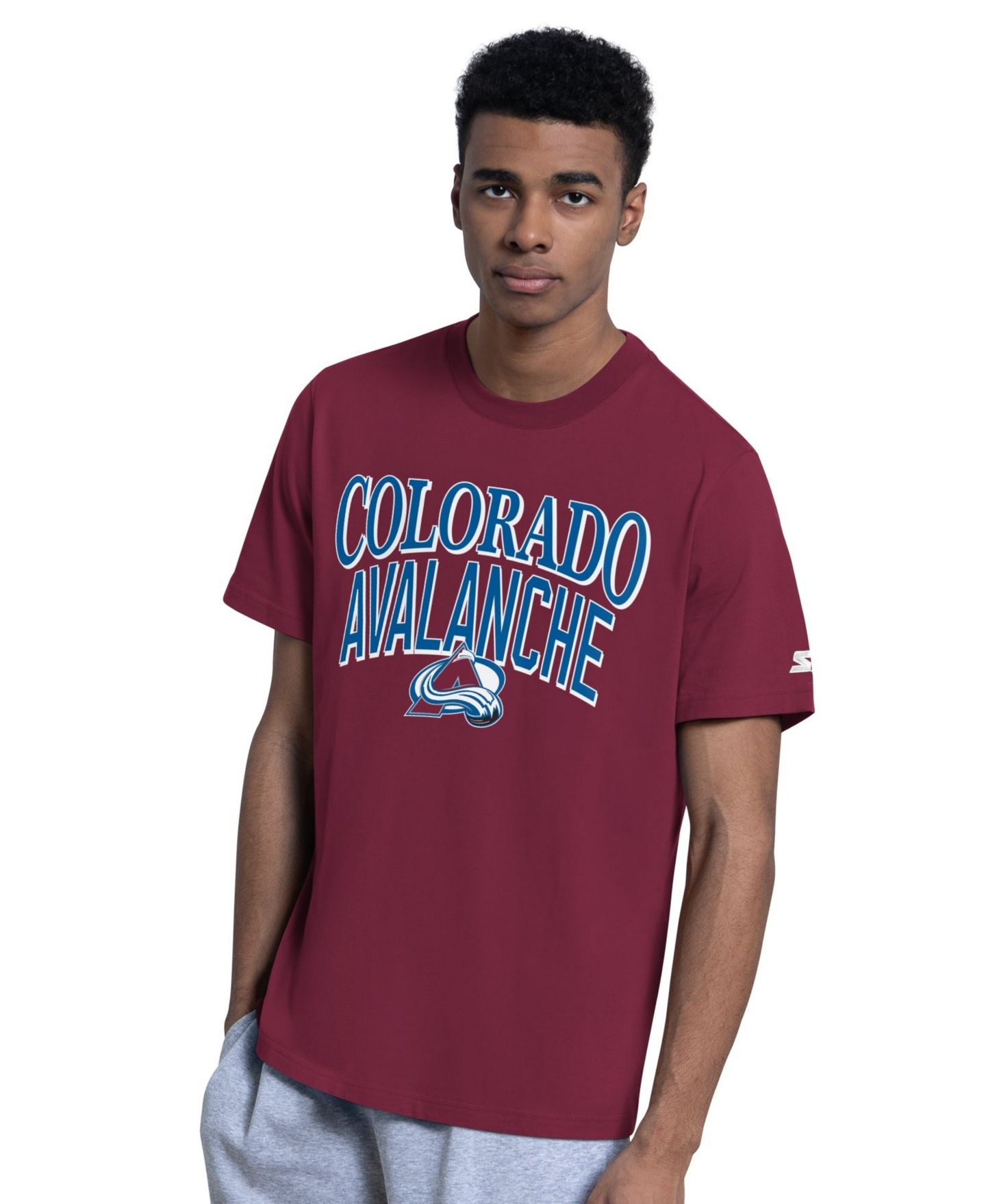 Мужские футболки Starter Burgundy/Heather Gray Colorado Avalanche Two-Pack T-Shirt Set — фото 2