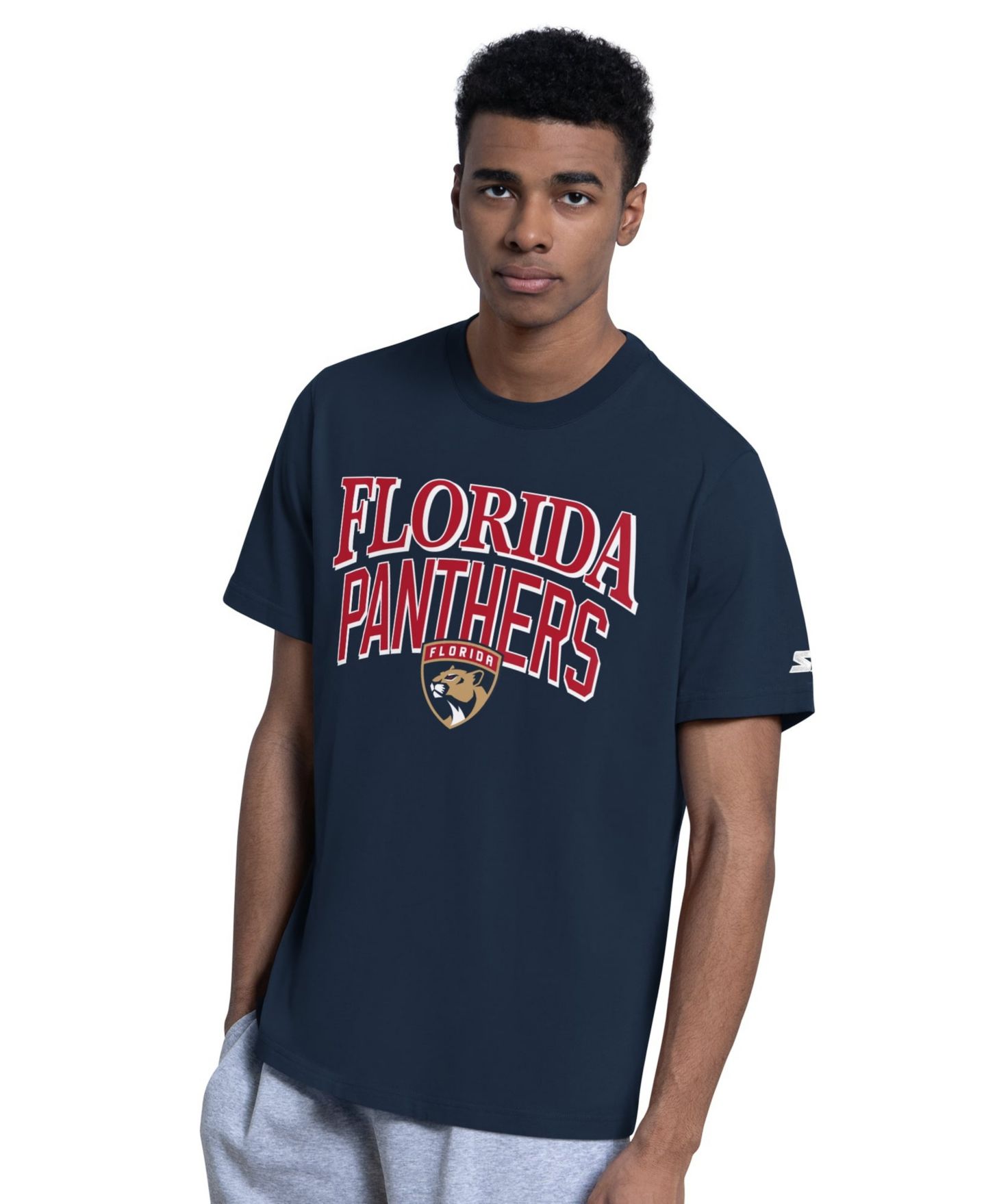 Мужские футболки Starter Navy/Heather Gray Florida Panthers Two-Pack T-Shirt Set — фото 2