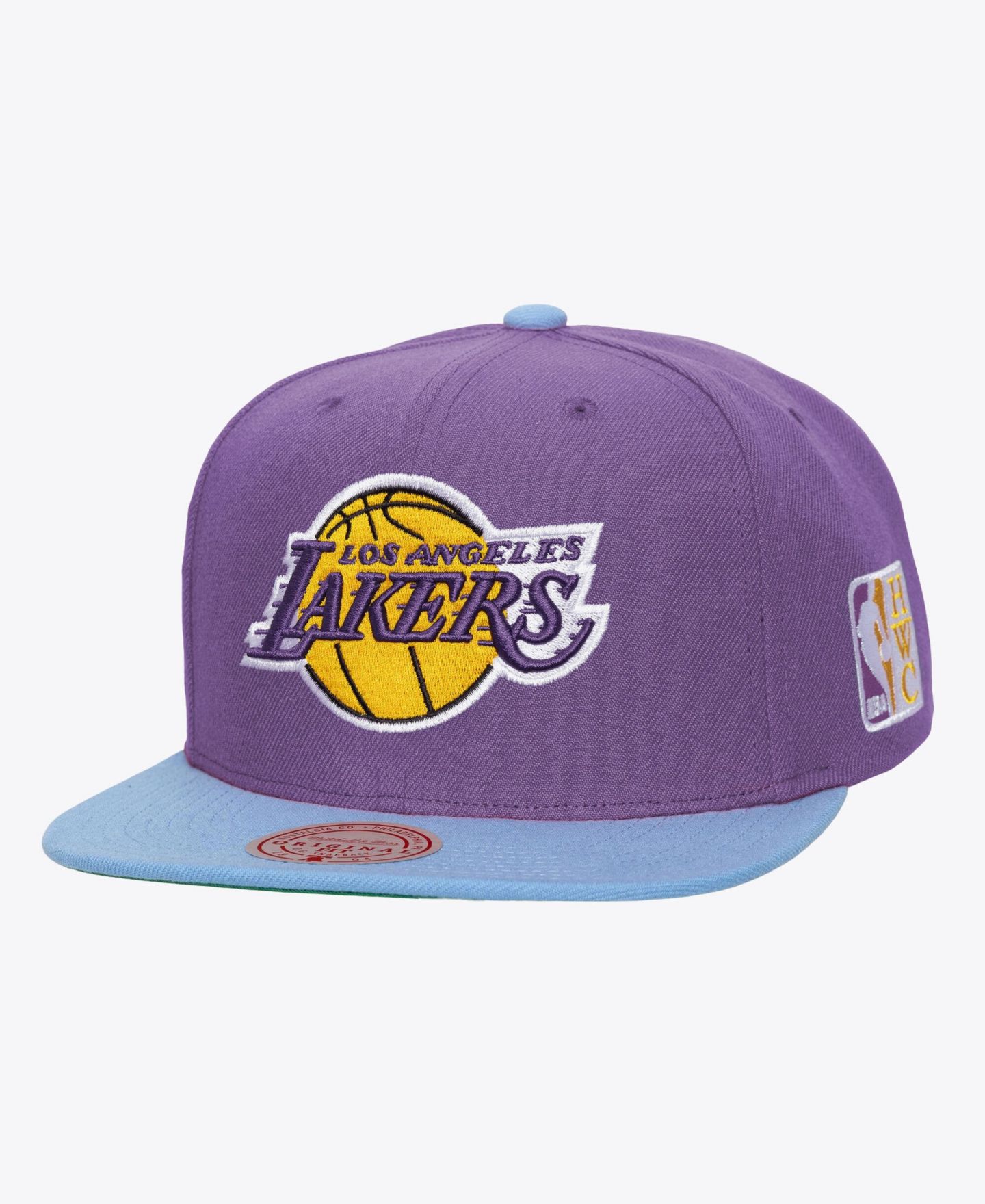 Мужская кепка Mitchell & Ness Purple Los Angeles Lakers Hardwood Classics Legendary Home Snapback Hat — фото 1