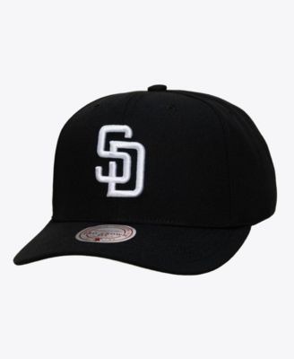 Men's Black San Diego Padres Black and White Pro Crown Snapback