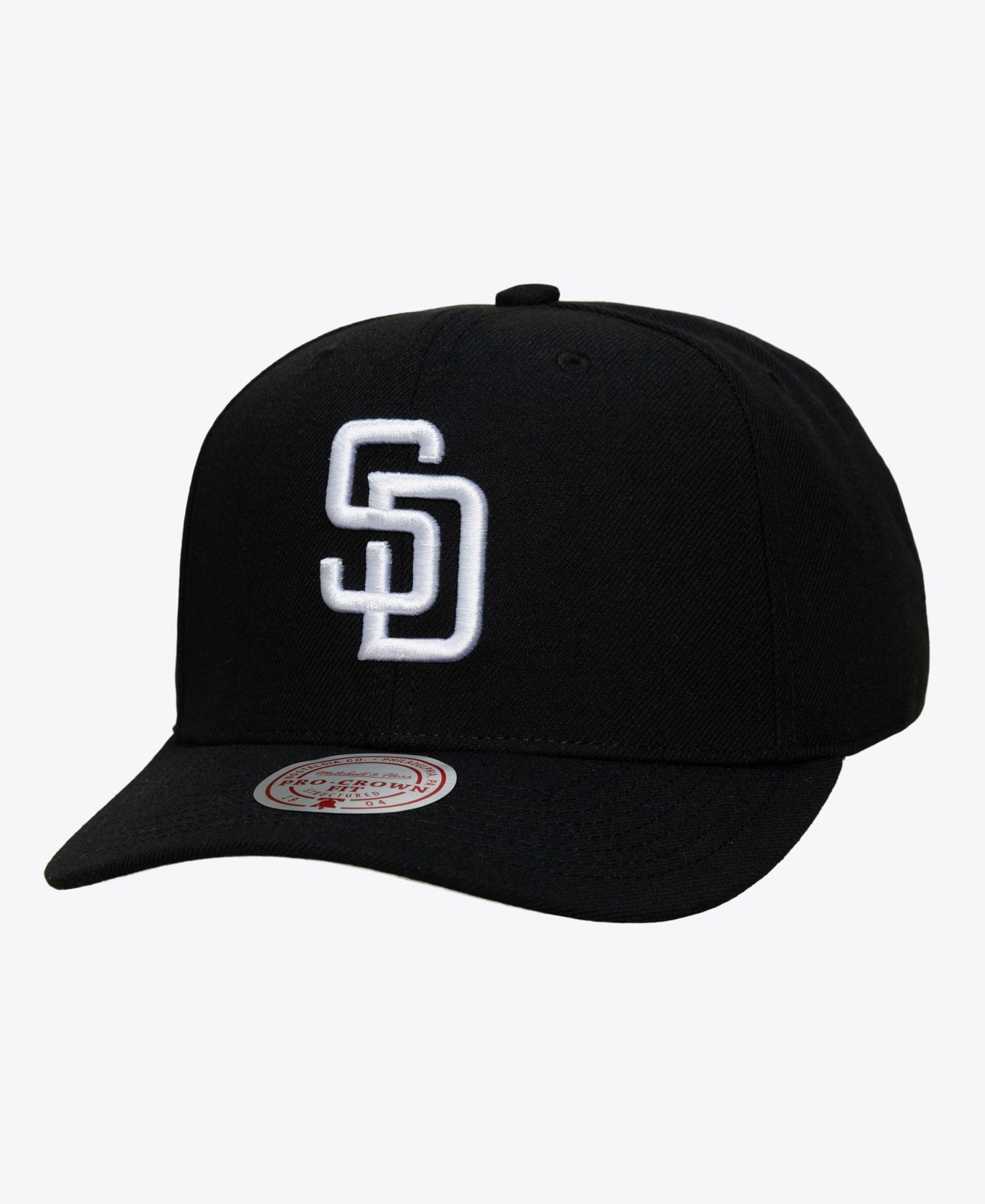 Men's Black San Diego Padres Black and White Pro Crown Snapback