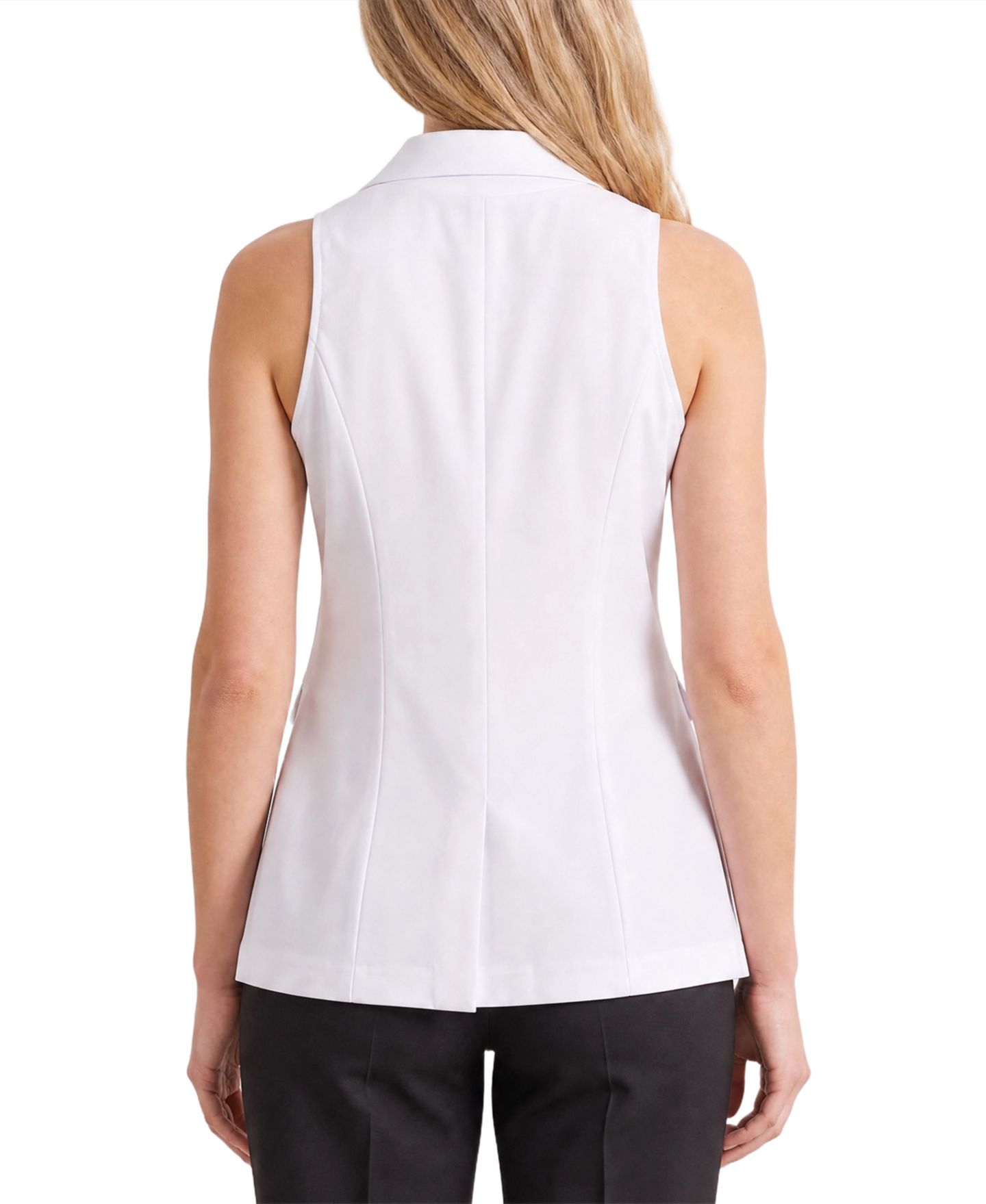 Женский жилет NY Collection Tailored Notch Collar 3-Button, цвет: Белый — фото 4