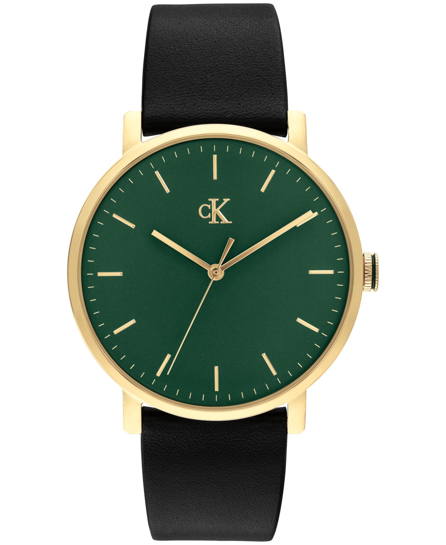 Мужские часы Calvin Klein Quartz Real Black Leather 40mm — фото 1