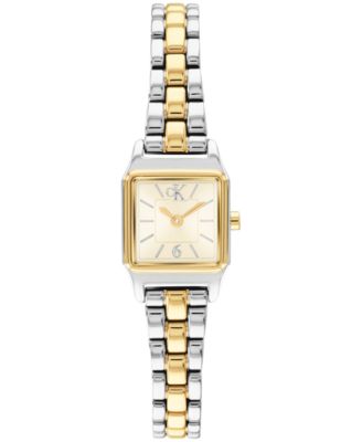 Women's Quartz Soft Form Two-Tone Stainless Steel Bracelet Watch 17.1mm