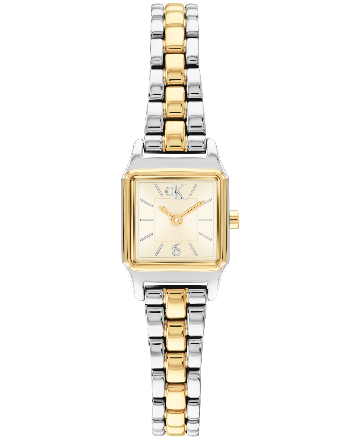 Calvin Klein Women's Quartz Soft Form Two-Tone Stainless Steel Bracelet Watch 17.1mm - Champagen