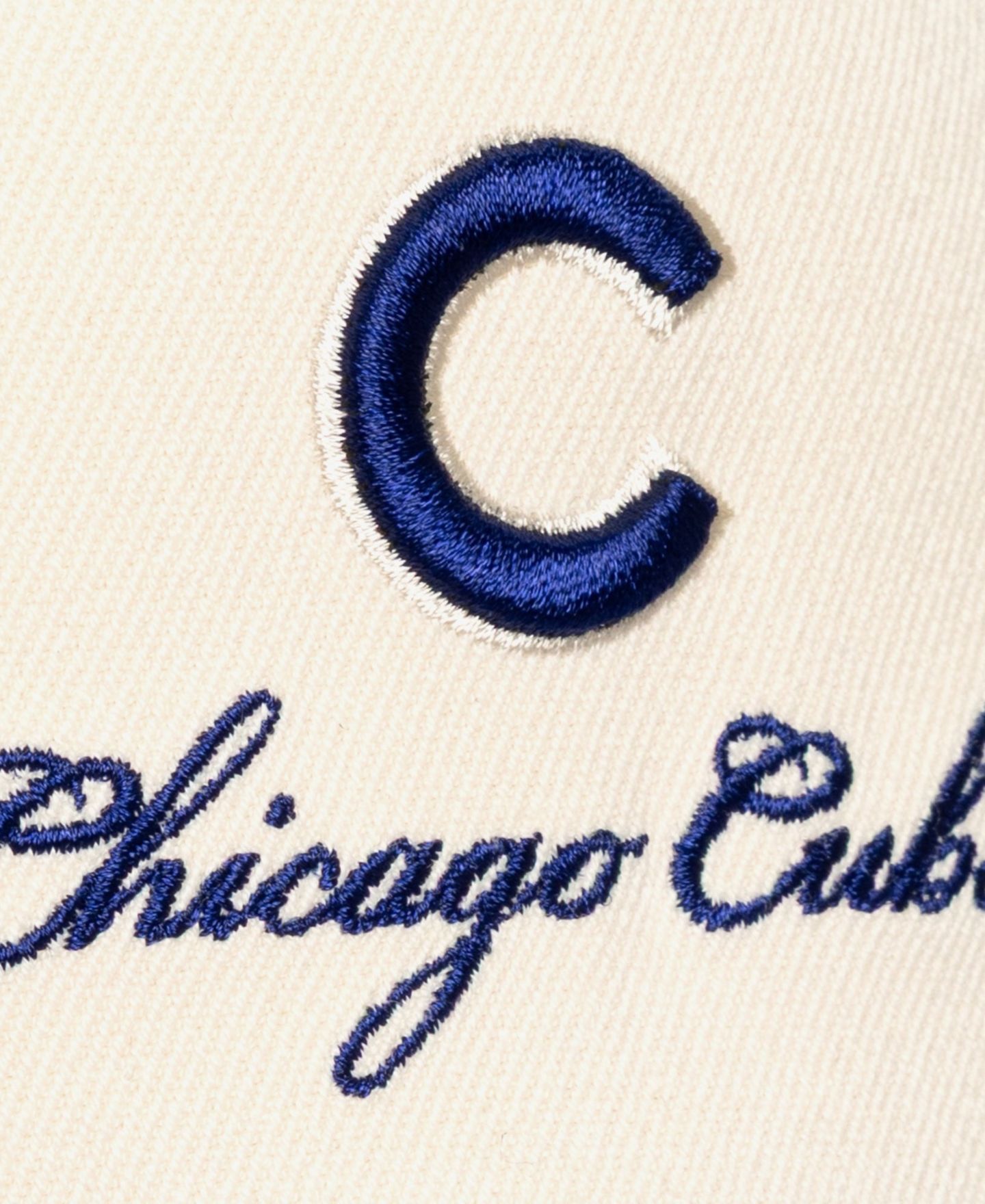 Мужская кепка Mitchell & Ness Cream/Royal Chicago Cubs Flawless Stretch-Snapback Hat — фото 3