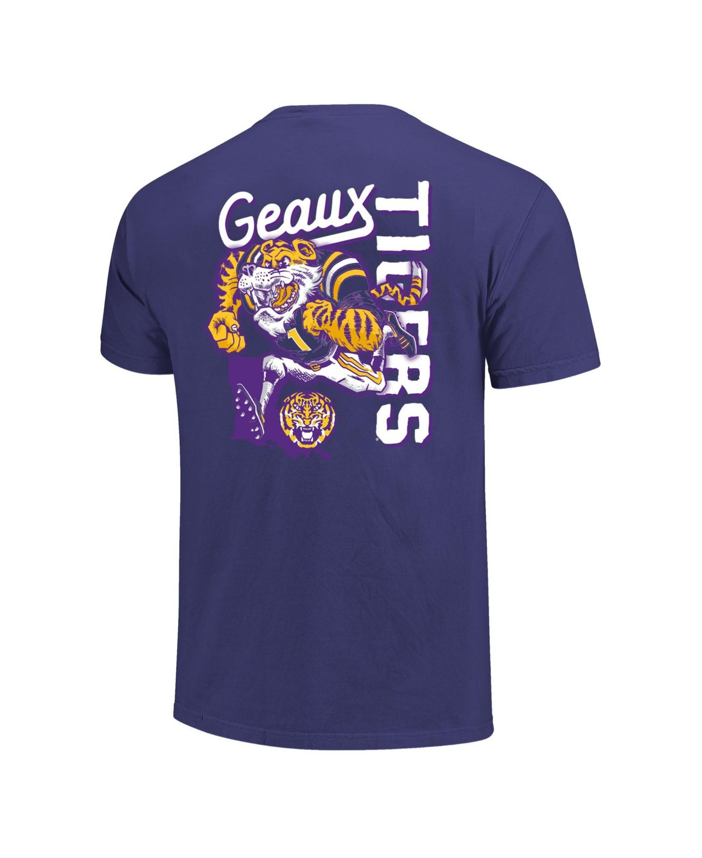 Мужская футболка Image One Purple LSU Tigers Sketched Mascot Comfort Colors — фото 3