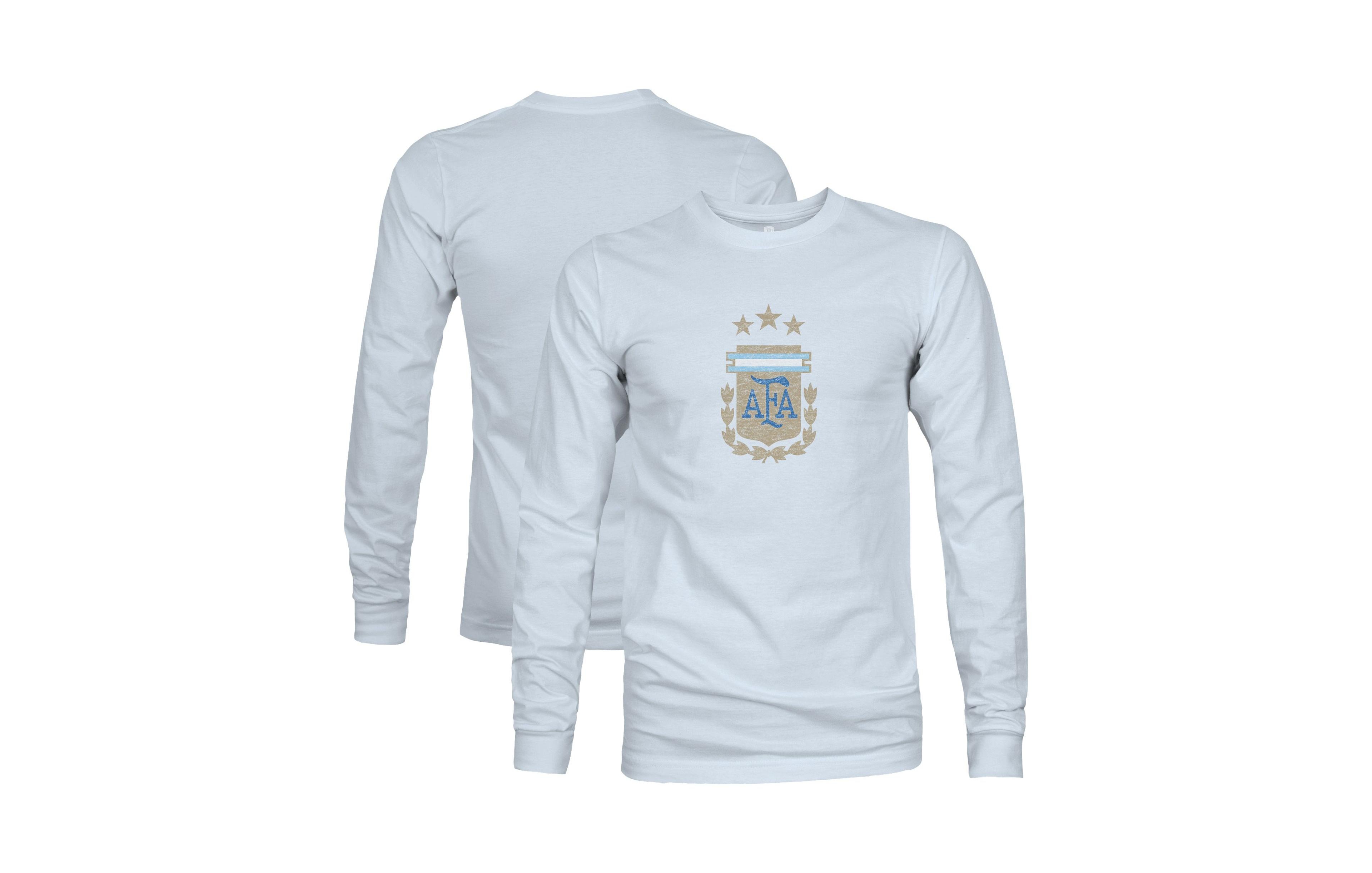 1863FC Men's Argentina National Team Color Badge Long-Sleeve T-Shirt