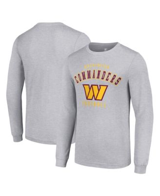 Men's Heather Gray Washington Commanders Long Sleeve T-Shirt