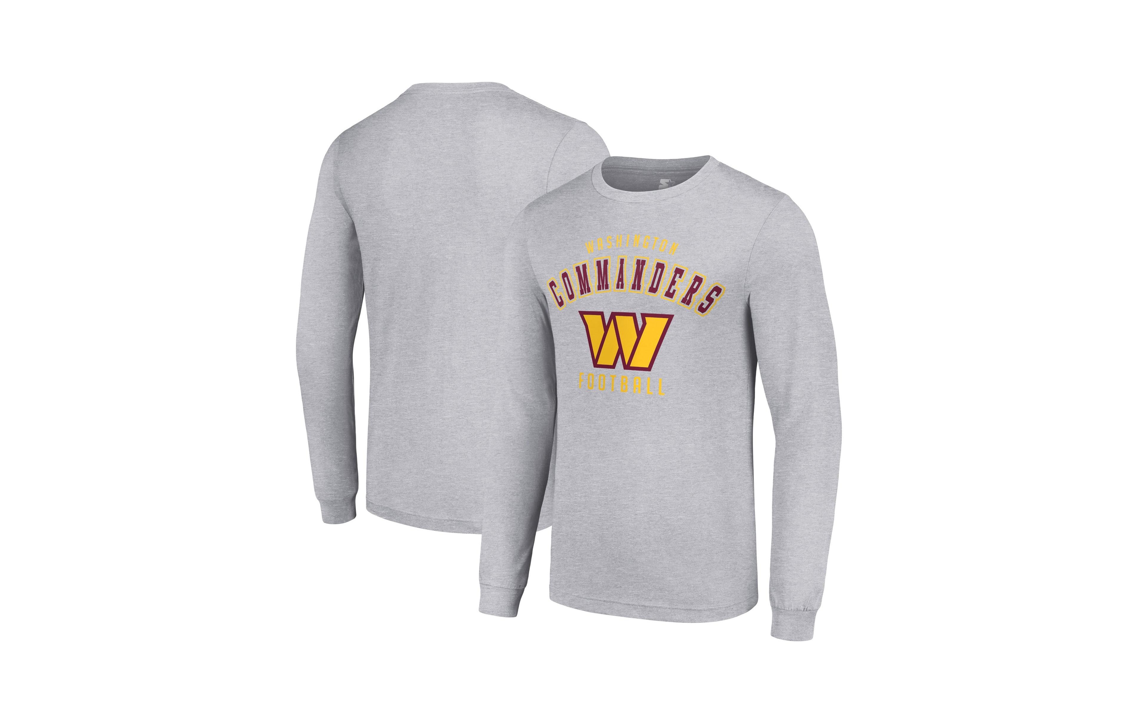 Starter Men's Washington Commanders Long-Sleeve Crewneck T-Shirt