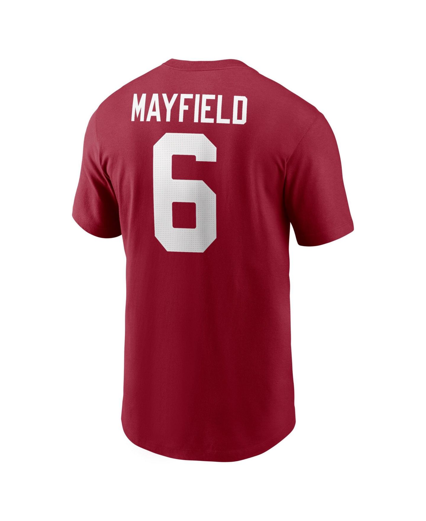 Мужская футболка Jordan Baker Mayfield Crimson Oklahoma Sooners Name Number — фото 3