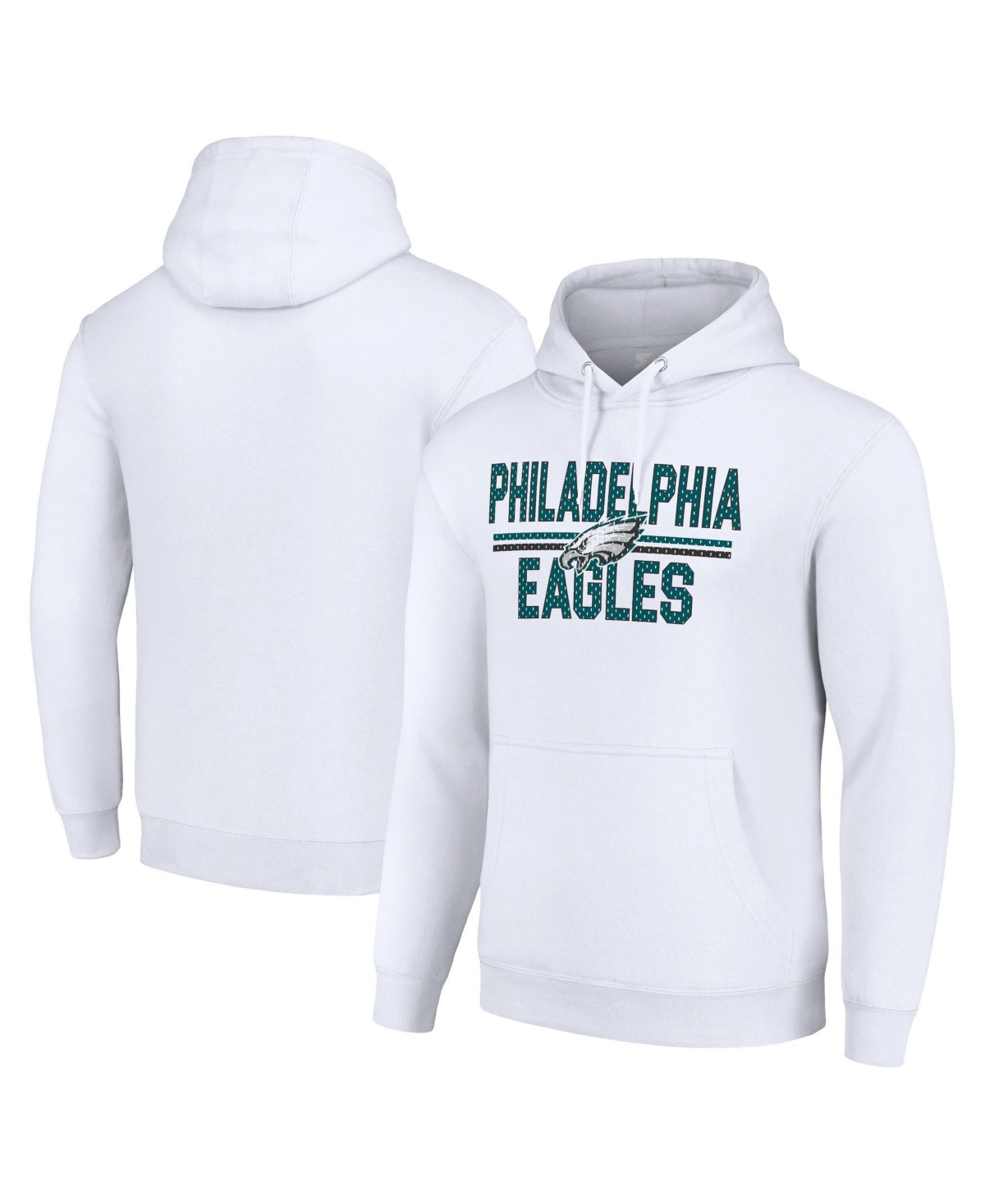 Starter Men's and Women's Philadelphia Eagles Mesh Print Graphic Kangaroo Pocket Pullover Hoodie