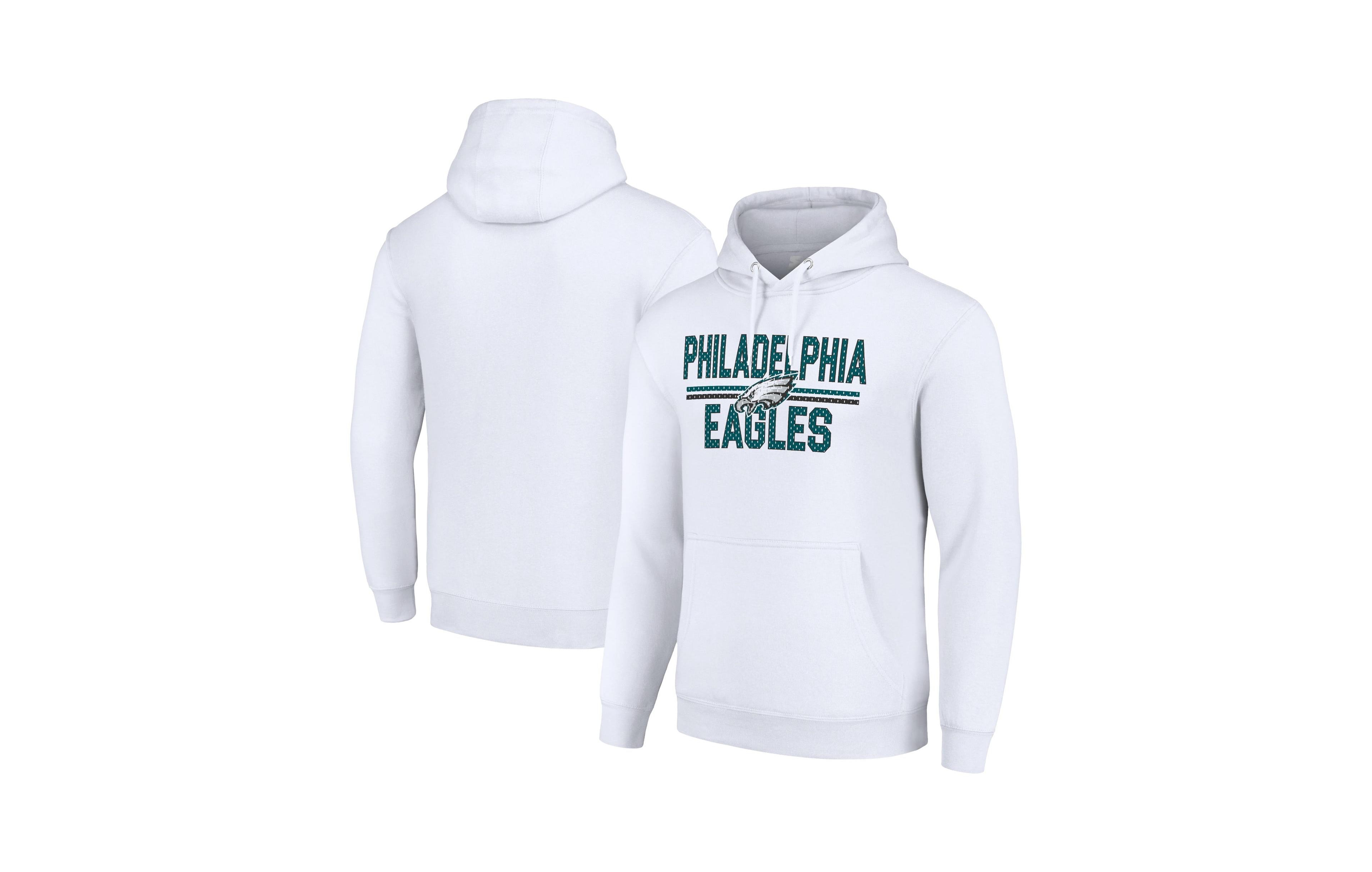 Starter Men's and Women's Philadelphia Eagles Mesh Print Graphic Kangaroo Pocket Pullover Hoodie