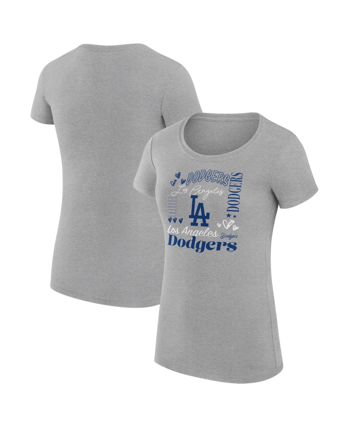 G-iii 4Her by Carl Banks Women's Los Angeles Dodgers Screen-Print Super-Slim Fit T-Shirt