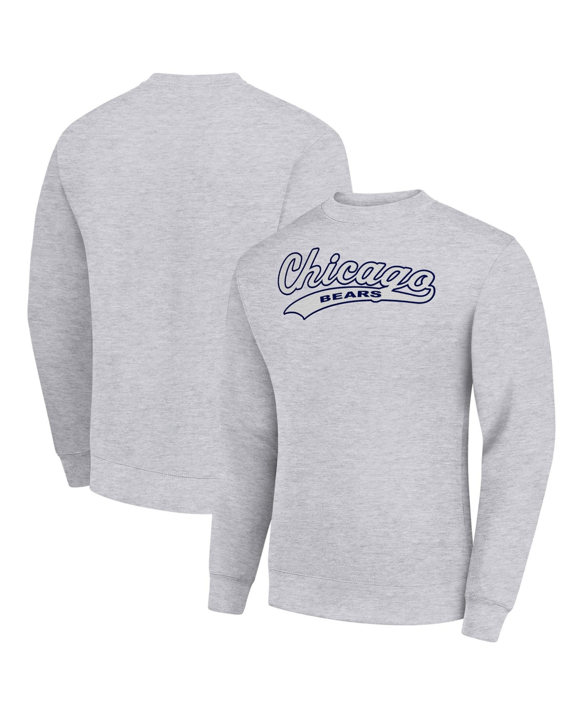 Starter Men's Chicago Bears Tailsweep Graphic Tri-Blend Sweatshirt - Heather Gray