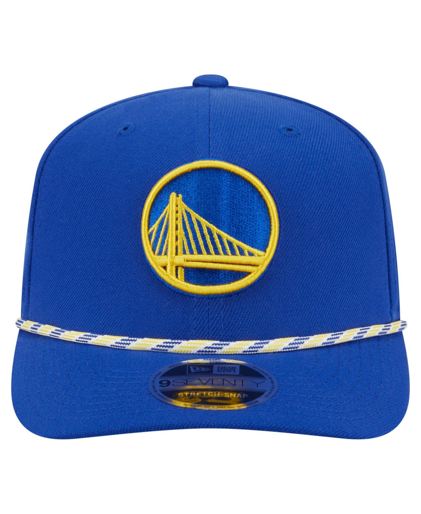 Мужская кепка New Era Blue Golden State Warriors Rope 9SEVENTY Adjustable Hat — фото 2
