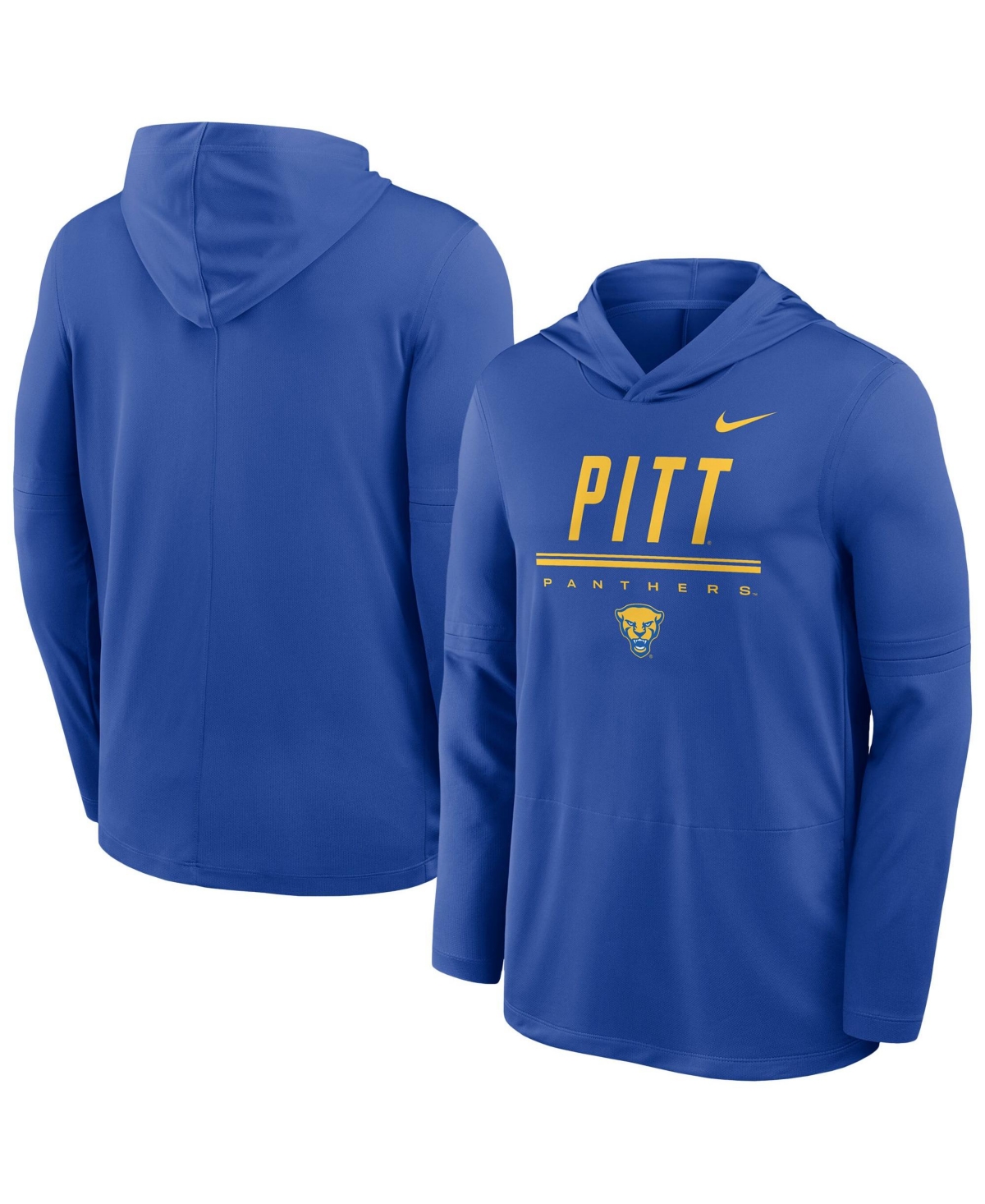 Nike Men's Pitt Panthers 2026 Sideline Dri-fit Removable Sleeves Lightweight Hoodie