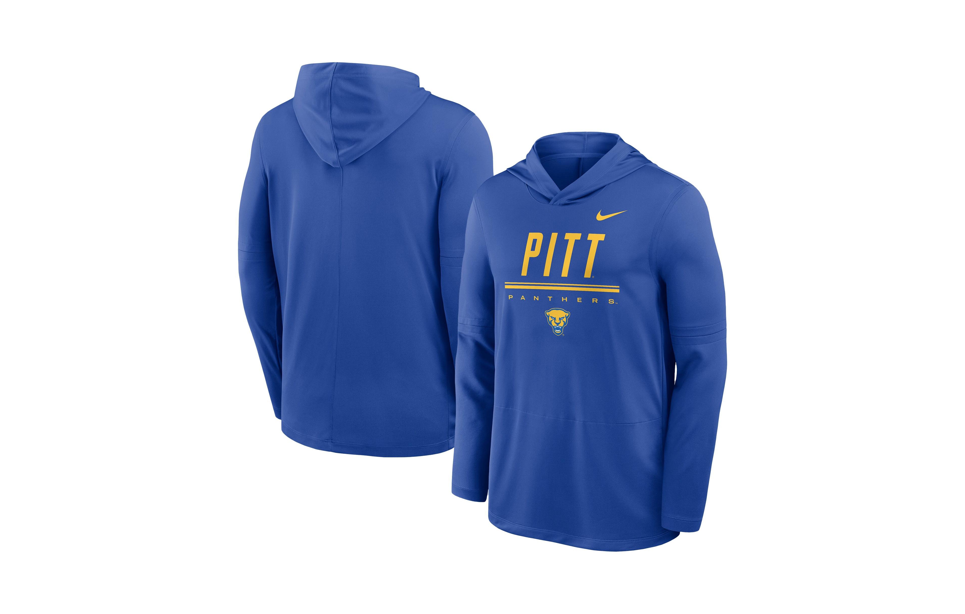 Nike Men's Pitt Panthers 2026 Sideline Dri-fit Removable Sleeves Lightweight Hoodie