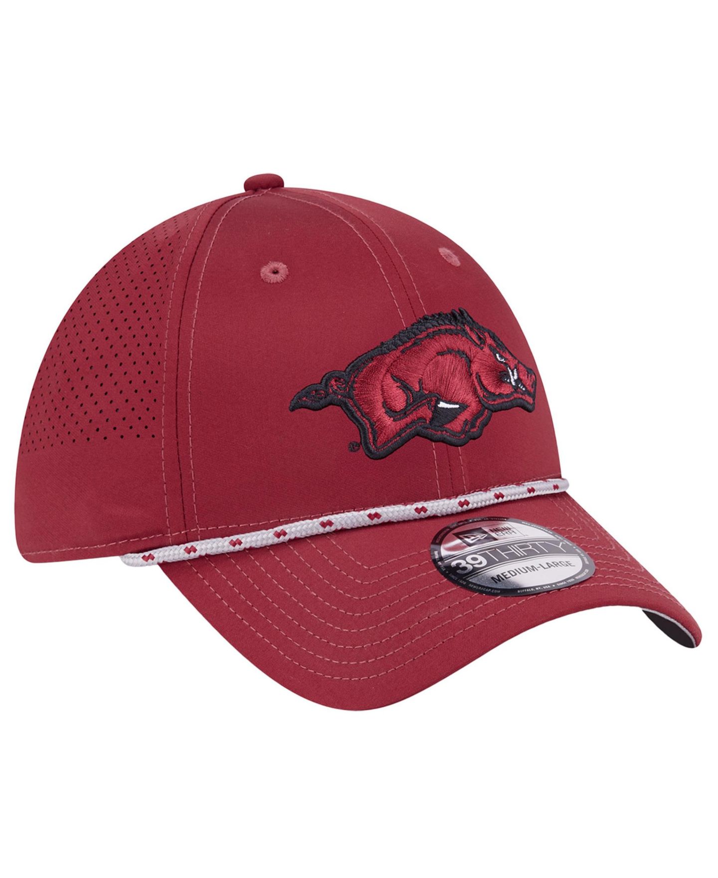 Мужская кепка New Era Cardinal Arkansas Razorbacks Rope 39THIRTY Flex Hat — фото 3
