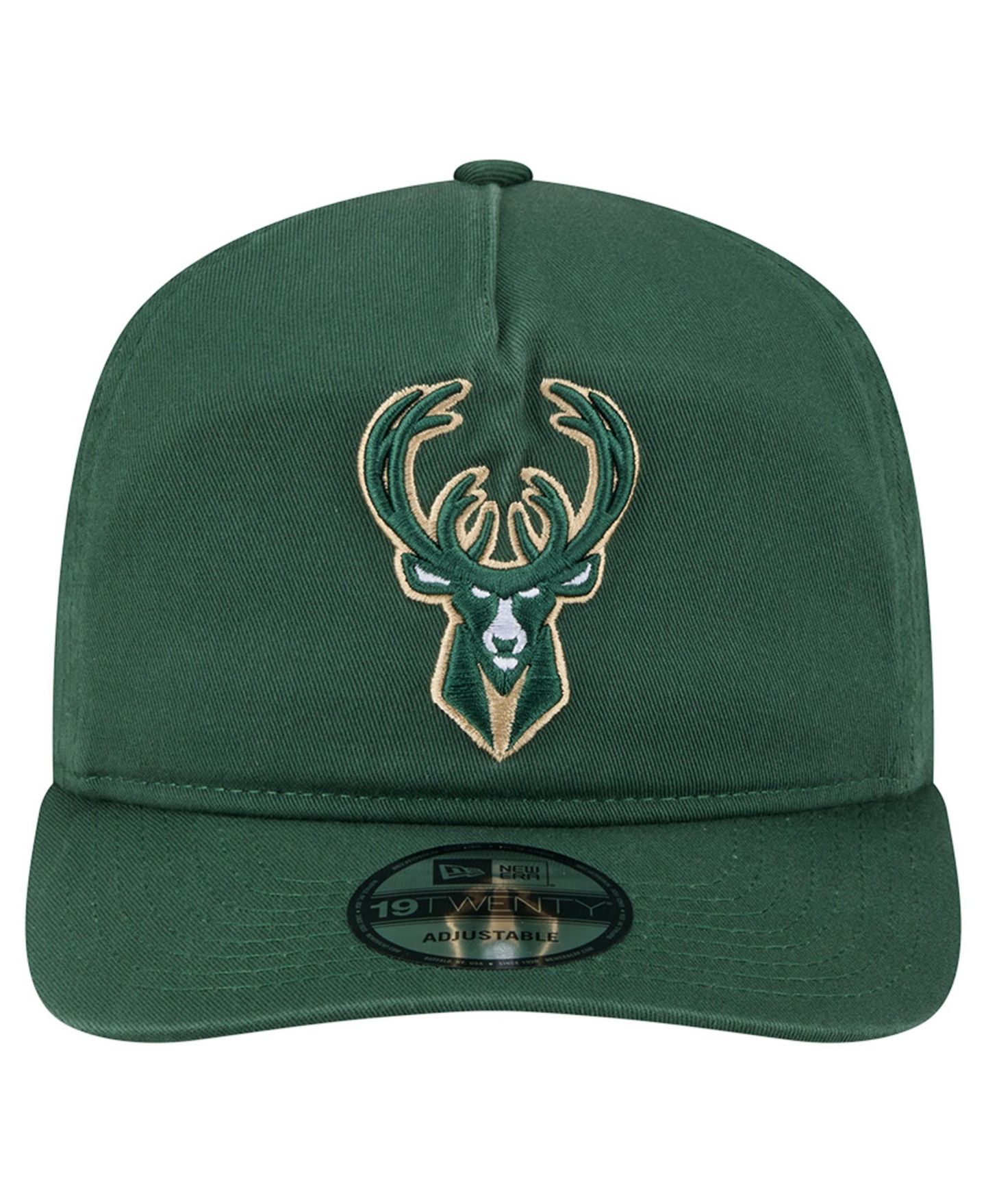 Мужская кепка New Era Hunter Green Milwaukee Bucks Cotton 19TWENTY Adjustable Hat — фото 2