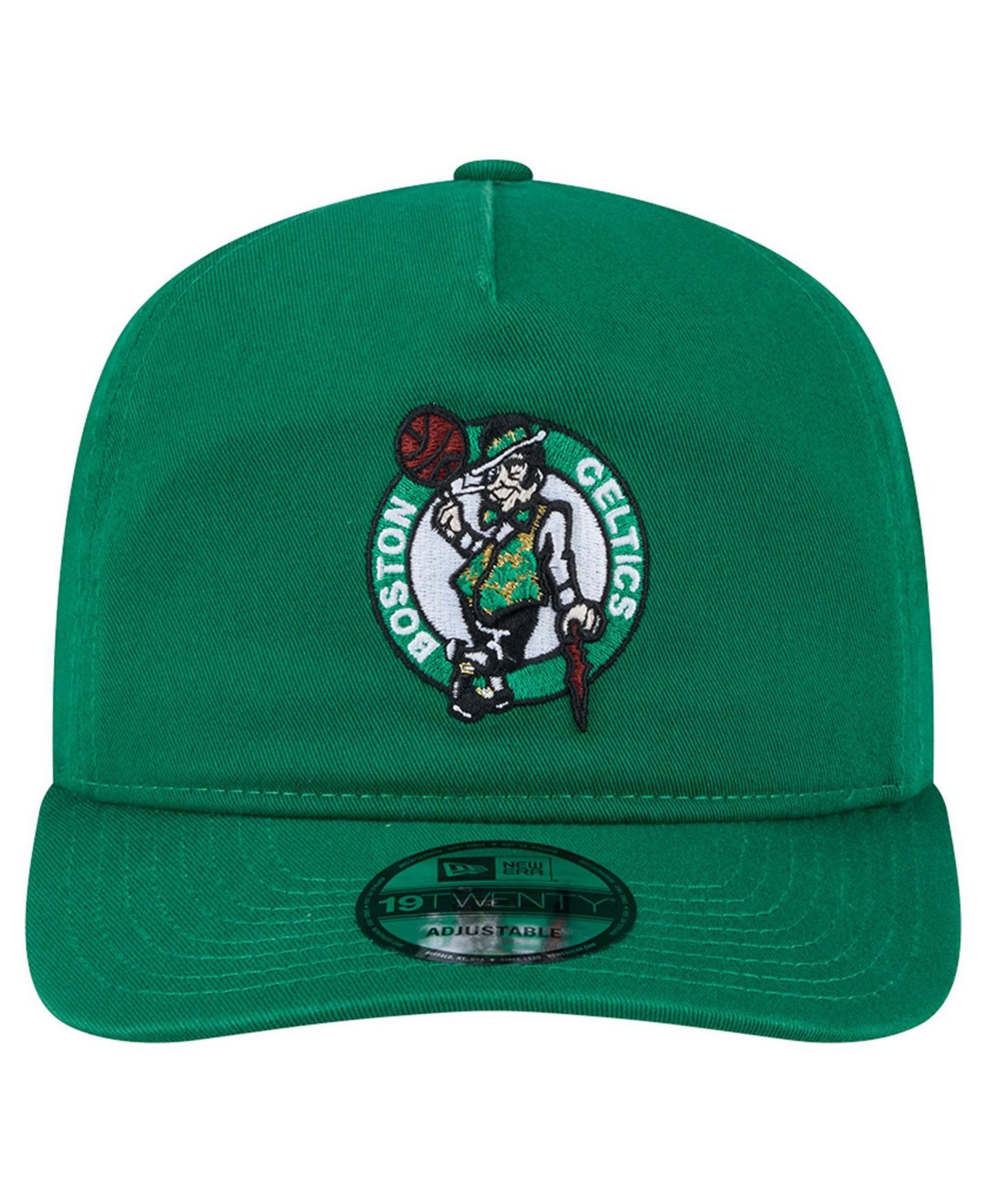 Мужская кепка New Era Kelly Green Boston Celtics Cotton 19TWENTY Adjustable Hat — фото 2