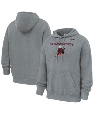 Men's Gray Virginia Tech Hokies Rushing Hokie Club Fleece Hoodie