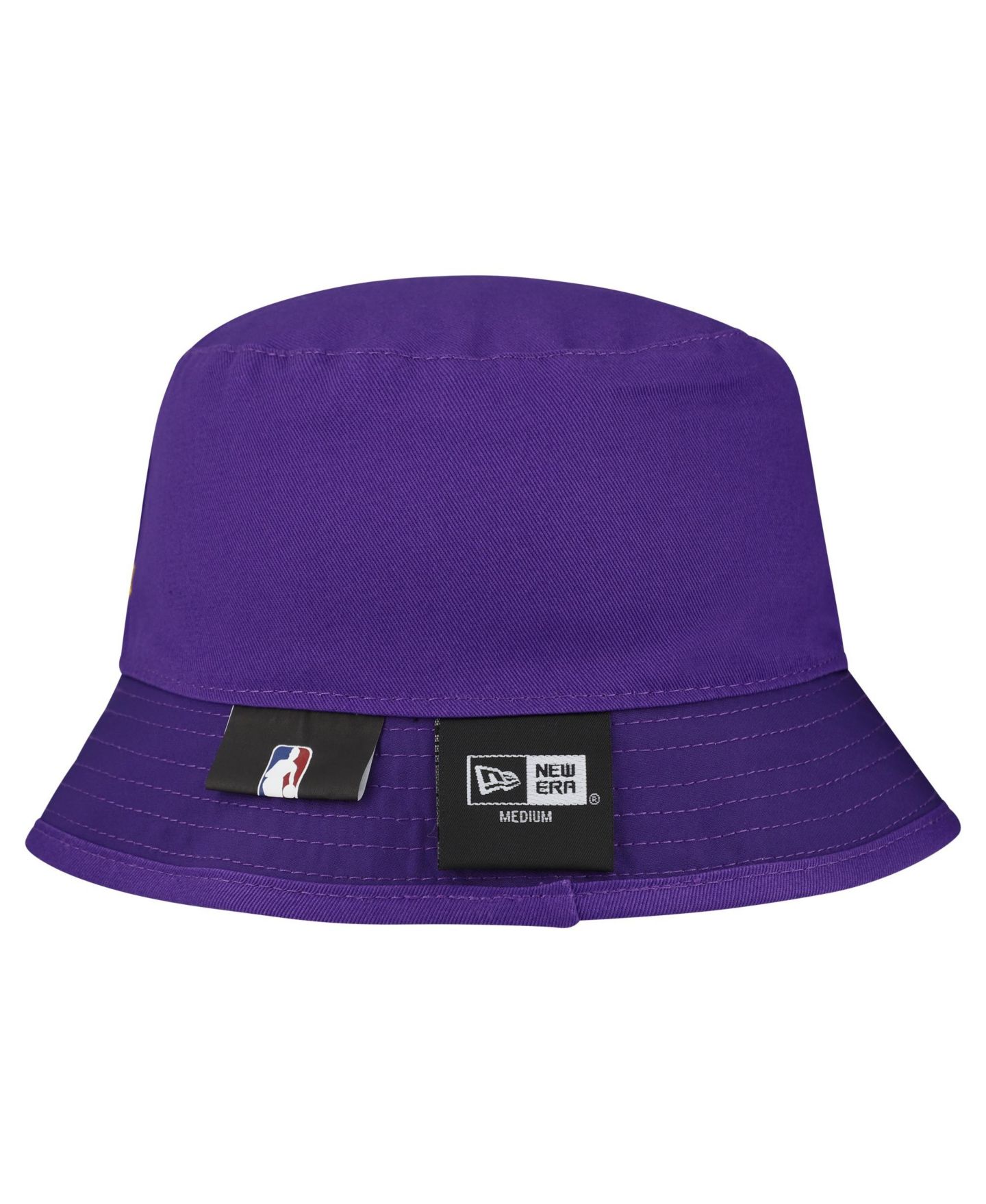 Мужская панама New Era White Los Angeles Lakers Team Cheer Reversible Bucket Hat — фото 8