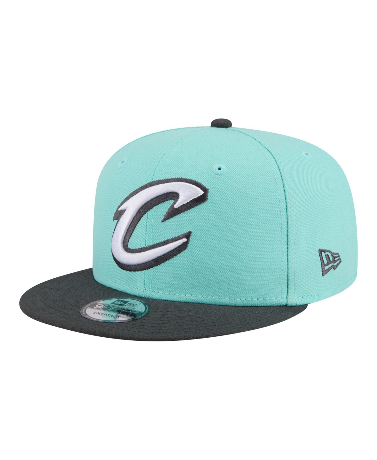 New Era Cleveland Cavaliers 9FIFTY Color Pack High-Crown Flat-Bill Snapback Cap - Turquoise, Charcoal