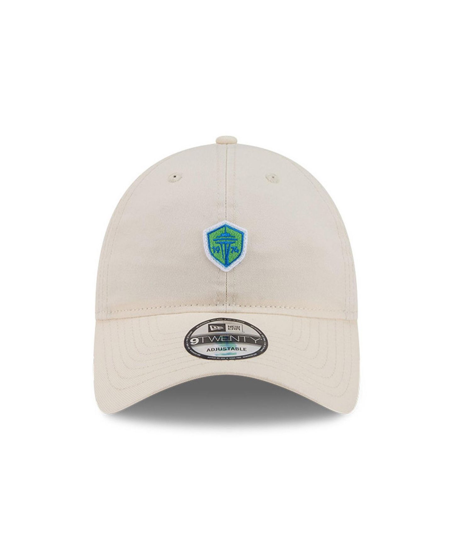 Мужская кепка New Era Beige Seattle Sounders FC Micro Team Logo 9TWENTY Adjustable Hat — фото 2