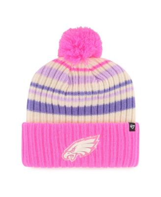 Big Boys and Girls '47  Pink Philadelphia Eagles Snow Fort Cuffed Knit Hat
