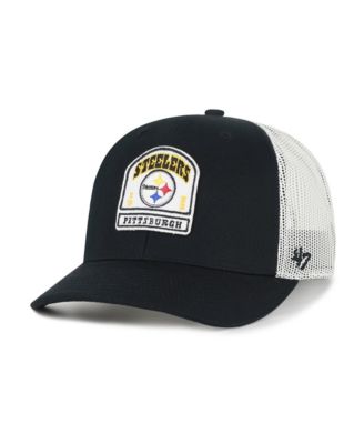 Men's Black Pittsburgh Steelers Headstone Trucker Adjustable Hat